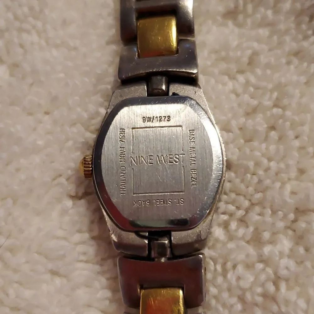 Nine West Analog Watch Silver & Two-Tone Interchangeable Flip Metal Band 9W/1273